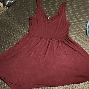 G:21 Flowy Burgundy Midi Dress Size M
